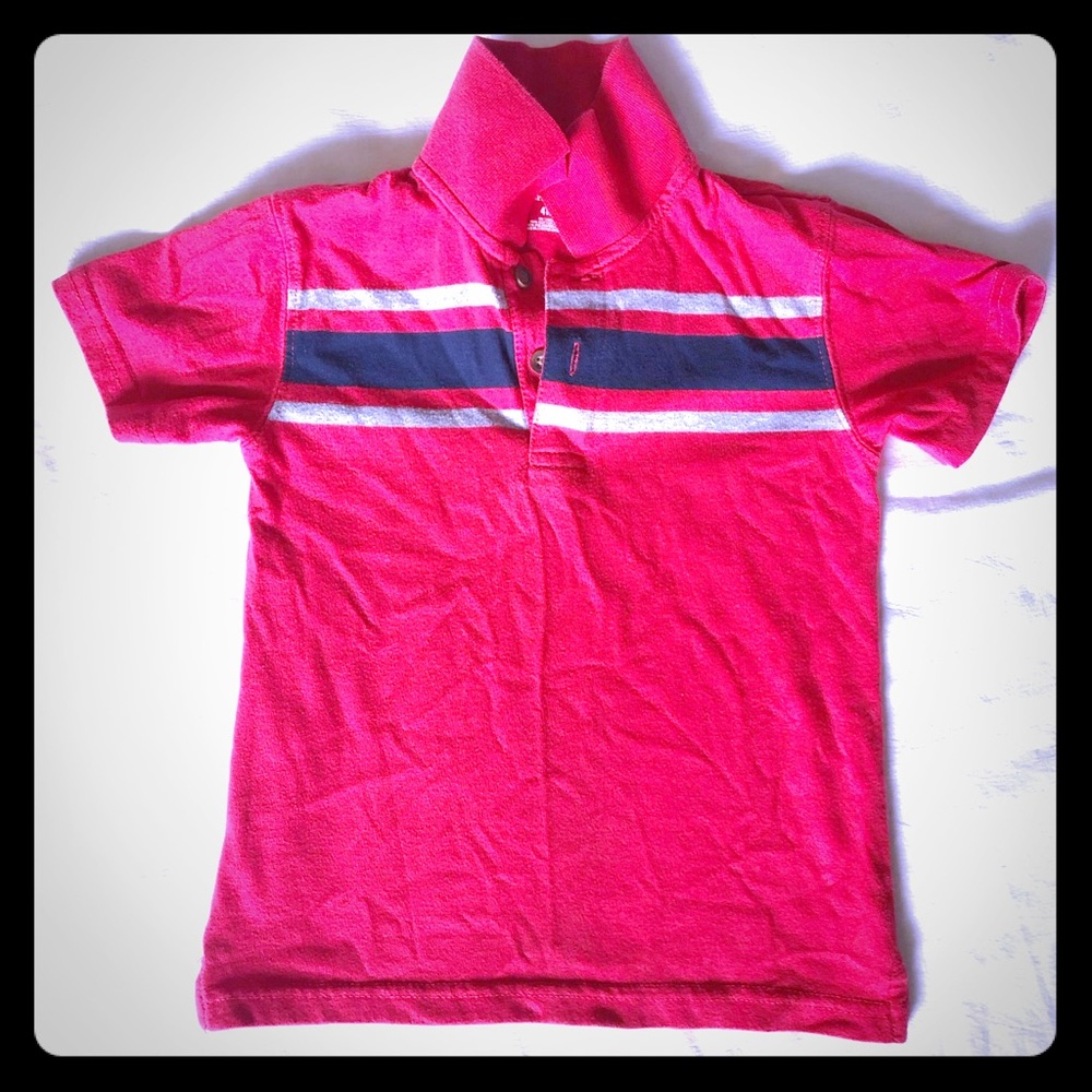 Boys Red and Black polo tee